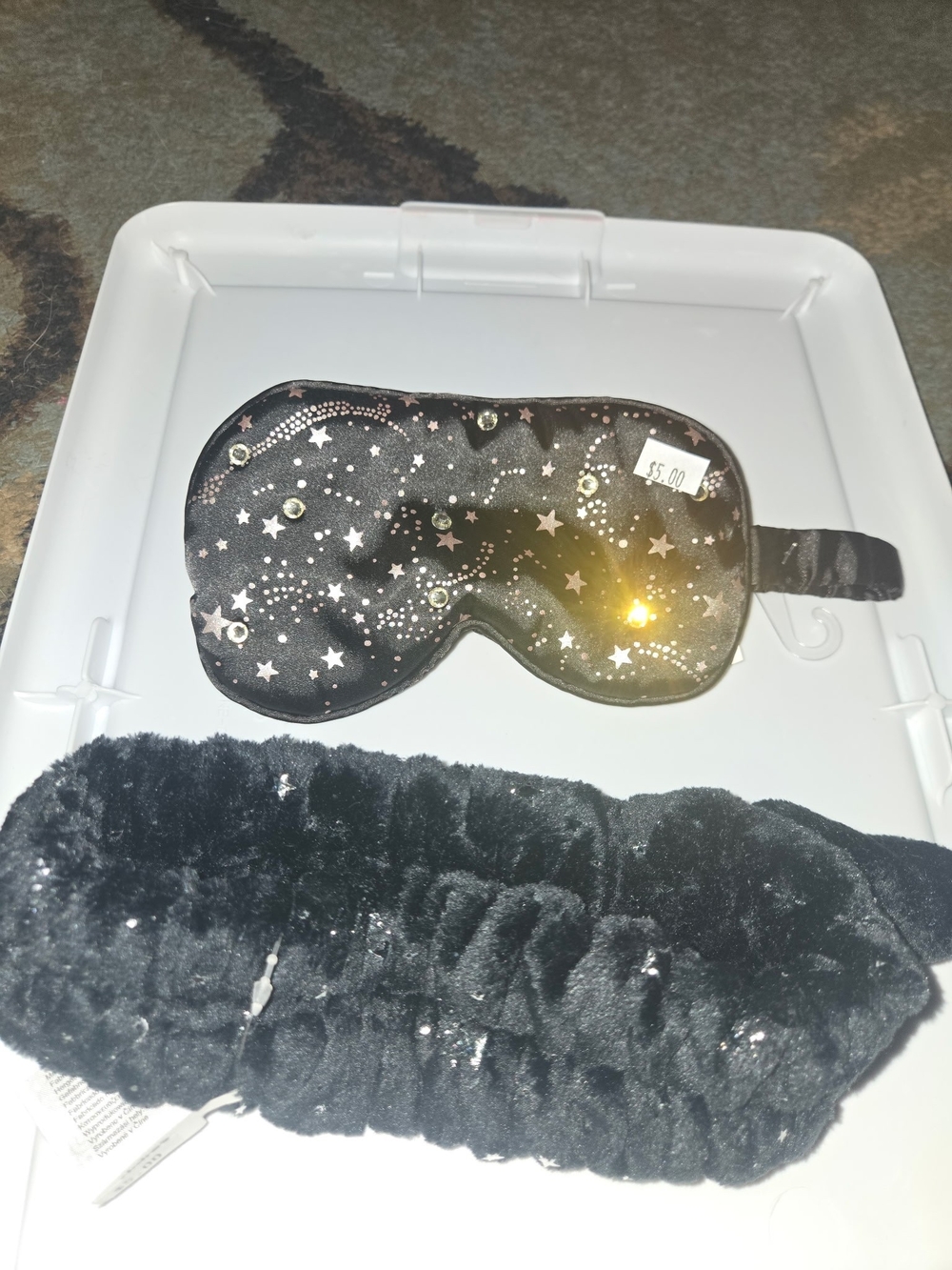 Black Starry Eye Mask with Headband - Fashion Sleep Mask